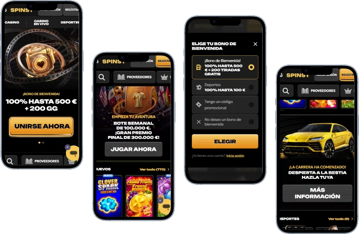 Spinsy Casino Experiencia Móvil y Aplicación Spinsy Casino versión móvil con juegos, bonos y plataforma de apuestas en smartphones